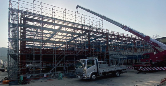 建設・解体工事での足場施工