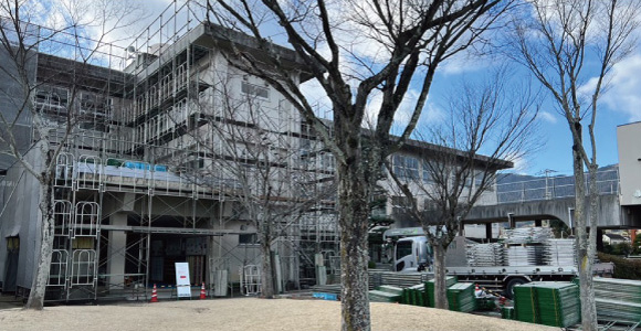 修繕・改修工事での足場施行